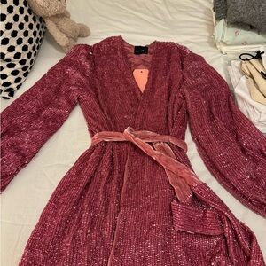 Retrofete Pink Sequin Dress